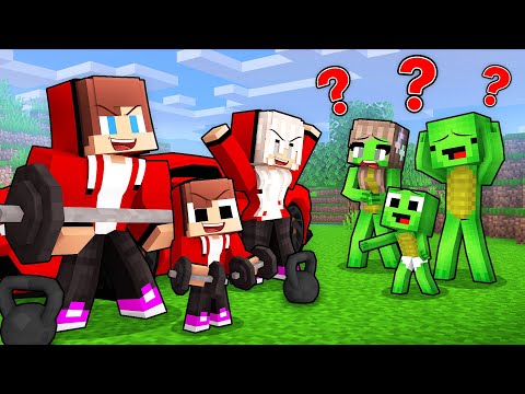 JJ Family Became Super Strong To Troll Mikey Family in Minecraft (Maizen)