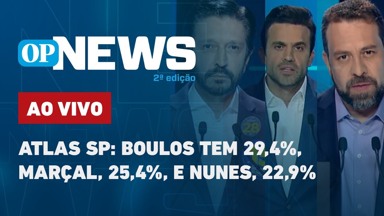 🔴 AO VIVO: Atlas SP: Boulos tem 29,4%, Marçal, 25,4%, e Nunes, 22,9% | O POVO NEWS