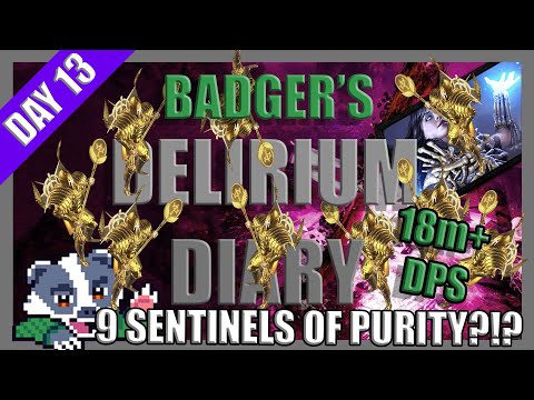 [PoE 3.10] NINE SENTINELS OF PURITY WTF?? + 100 Stacked Deck Opening! Badger's Delirium Diary Day 13