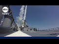 US Navy destroyers shoot down missiles, drones from Yemen | GMA