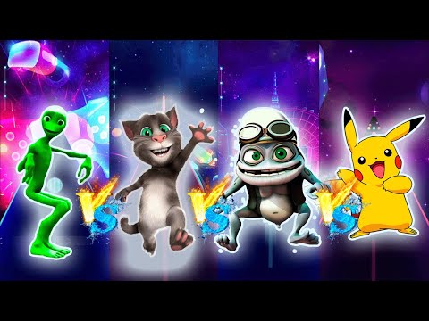 Alien Dance Vs Talking Tom Vs Crazy Frog Vs Pokemon Pikachu / Dancing road - Color Ball Run!