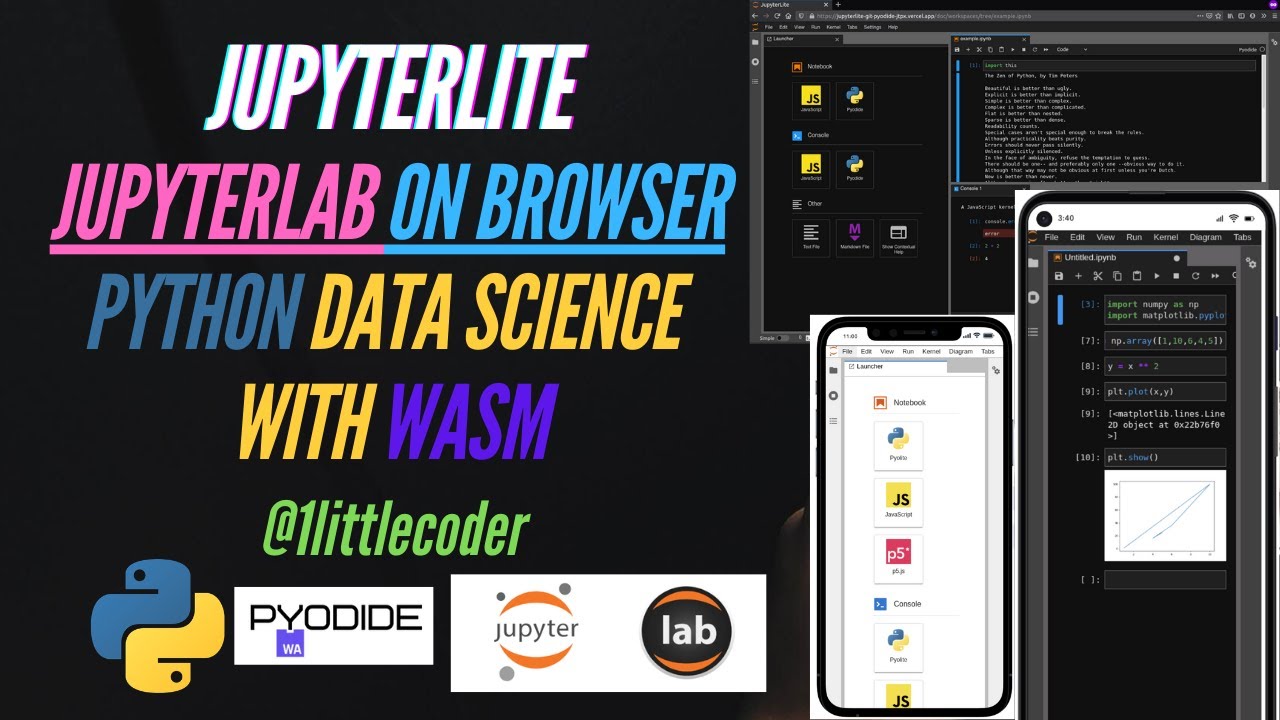 Python DataScience JupyterLab on iPad/Android browser without Python Install -JupyterLite WASM-Based
