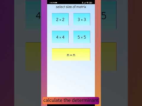 Matrix Determinant Calculator Video