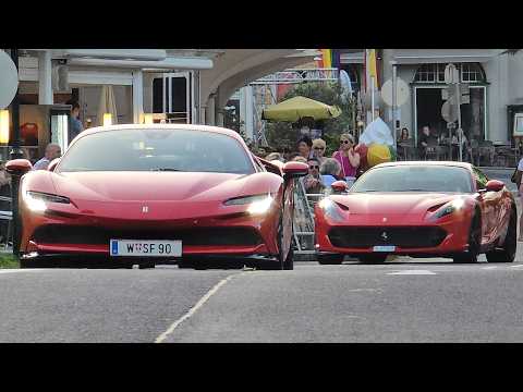 FERRARI compilation Sportwagentreffen Velden 2024 SPORTS CARS MEETING 4K