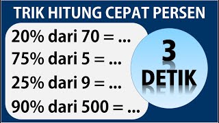 TRIK HITUNG CEPAT MENENTUKAN NILAI PERSEN