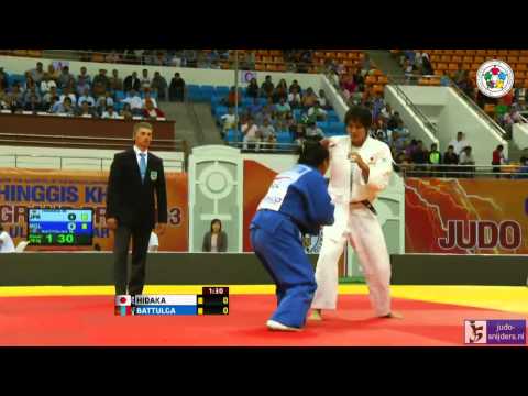 Judo 2013 Grand Prix Ulaanbaatar: Hidaka (JPN) - Battulga (MGL) [-78kg] final