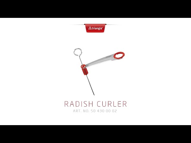 Video Teaser für Lange Rettichgirlanden als Gemüsedekoration zum Buffet oder Oktoberfest: triangle® Rettichschneider