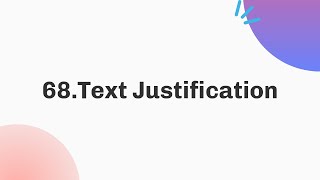 YouTube video '68. Text Justification | Daily Leetcode Challenge | August | C++ | Java'