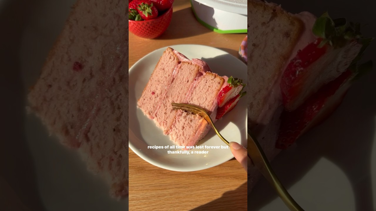 My favorite long-lost strawberry cake recipe 🍓🍓