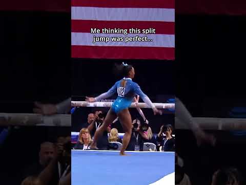 3 foot jump vs 30 foot jump😂 #gymnastics #sports #tumbling #simonebiles