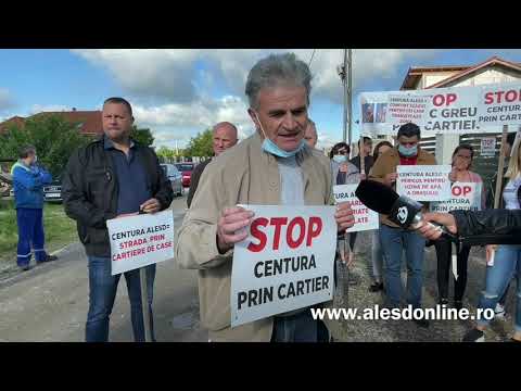 Protest în Aleșd. Zeci de localnici nemulţumiţi de traseul viitoarei şosele de centură