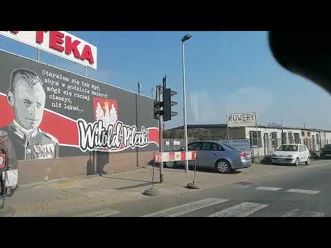 Łagiewniki, jazda drogą 384, skręt na DK 8, parkowanie obok Zajazdu VENA VID 20240304 120733