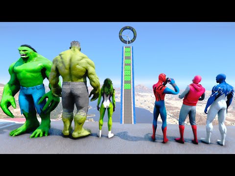 TEAM SPIDER-MAN VS HULK Army Spider-Man PS4 & Spider Man HomeComing Suit & Spiderman Homemade Suit