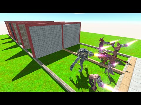 Infernals Race Through Blocks with Jet Engines - Animal Revolt Battle Simulator