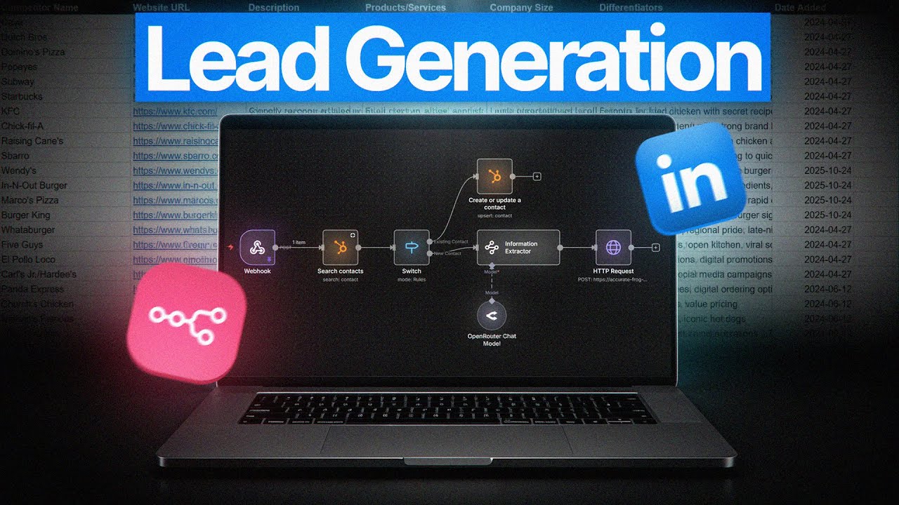 How To Contact Website Visitors on LinkedIn (N8N AI Agent)