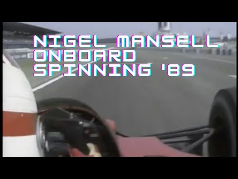 Nigel Mansell onboard Ferrari qualifying and spinning at Hockenheim