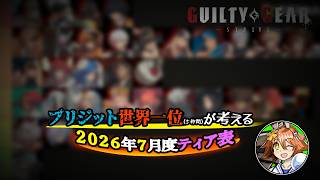 【GGST2.00】ブリジット元世界一位が考える 最強キャラティア表