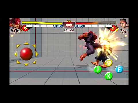 Street Fighter IV Champion Edition - Evil Ryu combo with buttons showed.