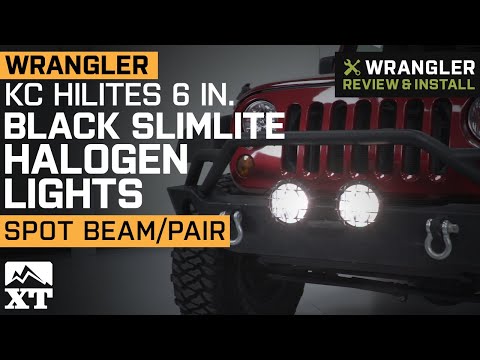 Jeep Wrangler KC HiLiTES 6" Black SlimLite Halogen Lights - Spot Beam (1987-2019) Review & Install