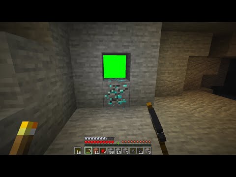 Minecraft Mining Green Screen For Video Editing