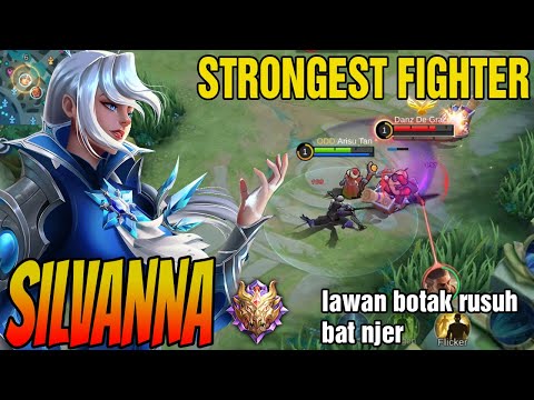 SILVANA FULL DAMAGE ONLY BEST BURST COMBO FIGHTER - Silvanna Best Build 2023 ~ MLBB