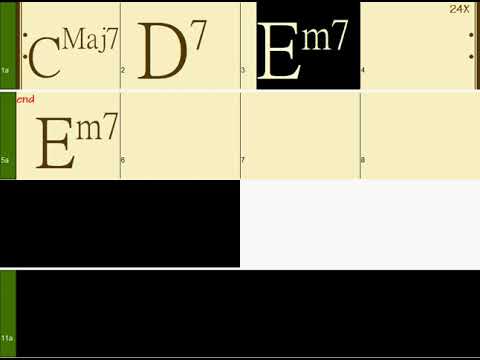 Em:  Cmaj7 B7 Em7 (100bpm Neo Soul)  backing track