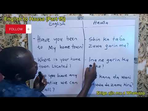 Shin ka taba zuwa garin mu? in English Language#learnenglish