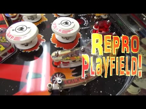 Customer's 1980 Williams Firepower Pinball Machine With An Unfinished Reproduction Playfield Swap!