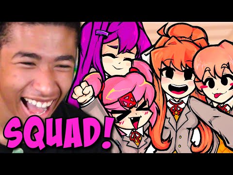 THE WHOLE GANG IS HERE! - Friday Night Funkin Doki Doki Takeover Plus