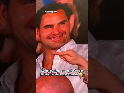 🎵 When Coldplay sings a song for Roger Federer at the 2024 Rome concert. 🤣🤣 #tennis #coldplay