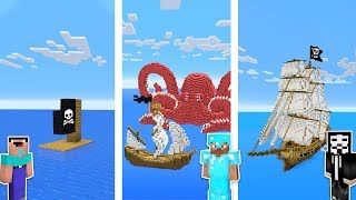 Download lagu Minecraft PIRATE SHIP CHALLENGE 🏴‍☠️ / Noob vs Pro vs Hacker in Minecraft mp3