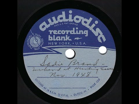 Audiodisc Sadie and Fern Hunting Trip and Sicilian Tarantella 1948 Home Recording Disc Acetate (4)