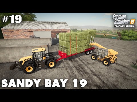 Sandy Bay #19 Bringing In The Hay Bales, Farming Simulator 19 Timelapse, Seasons
