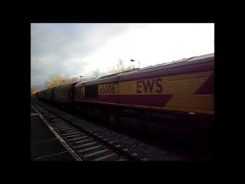Class 66 locomotive 66006 Dee Marsh to Margam on the Borderlands Line.