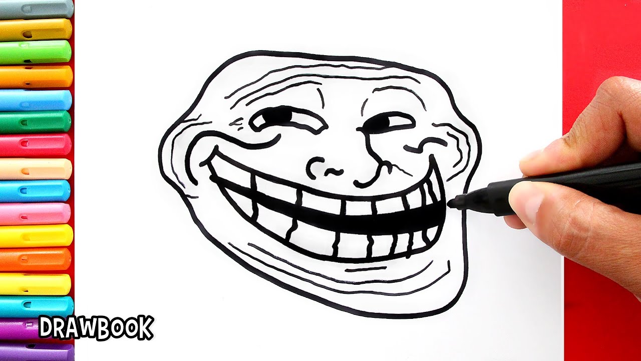 How to Draw TROLL FACE Meme | Step by Step Trollface Drawing Tutorial
