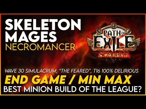 Skeleton Mages Necromancer End Game Min Max Build Guide for Scourge League 3.16