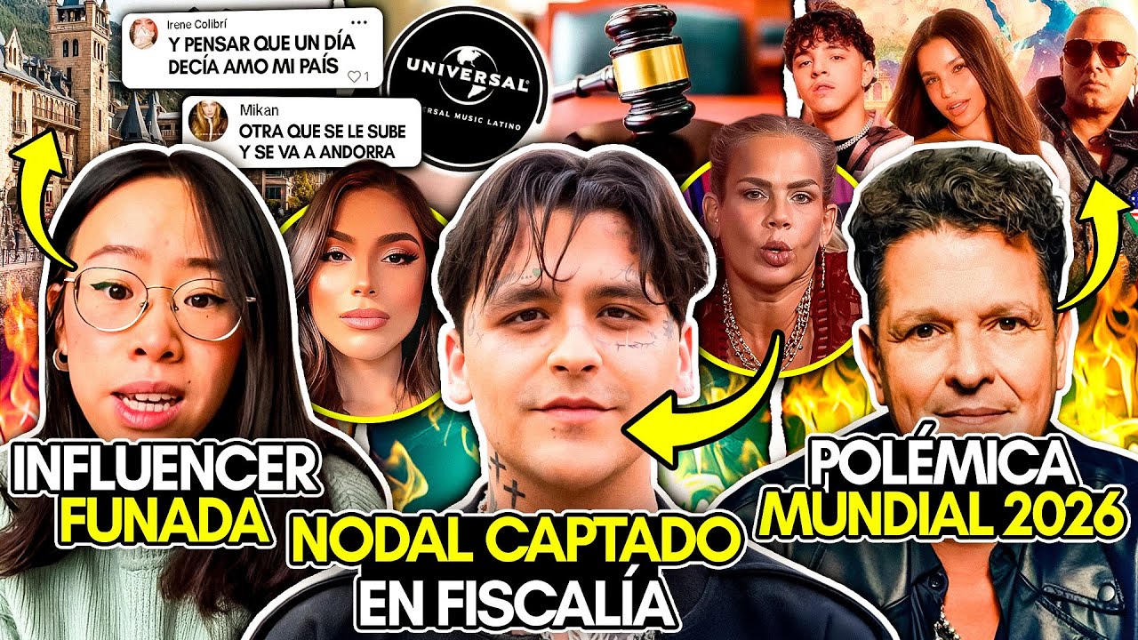NODAL en la FISCALÍA! POSIBLES 8 AÑOS de CÁRCEL!? INFLUENCER FUNADA! POLÉMICA CANCION del MUNDIAL!