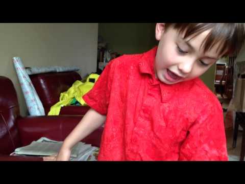 Arief enjoying birthday card