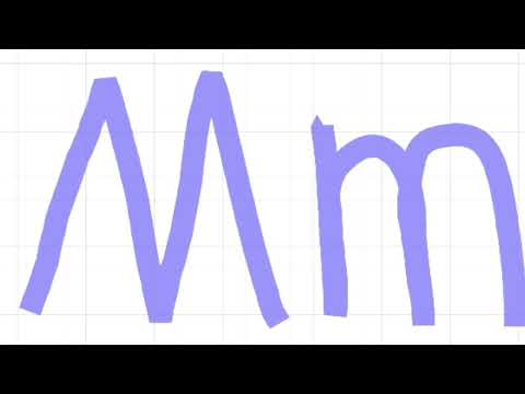 trazos de la letra m. para niños