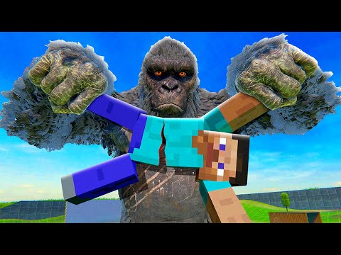 King Kong RIPS Minecraft Steve Apart - Bonelab VR Mods