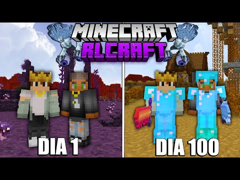 SOBREVIVi 100 DIAS NO MINECRAFT RLCRAFT EM DUPLA - O FILME