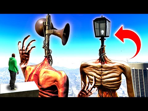 SIREN HEAD VS LIGHT HEAD In GTA 5! (Sirenhead's BROTHER!?) - GTA 5 Mods Funny Gameplay