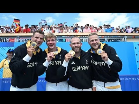 Germany win men's kayak four 500m gold!