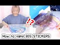 How I Make BIG TRANSPARENT STICKERS Using Water Cricut Cut And Print And More