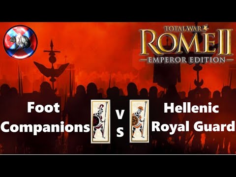 Foot Companions VS Hellenic Royal Guard 1v1 Rome 2