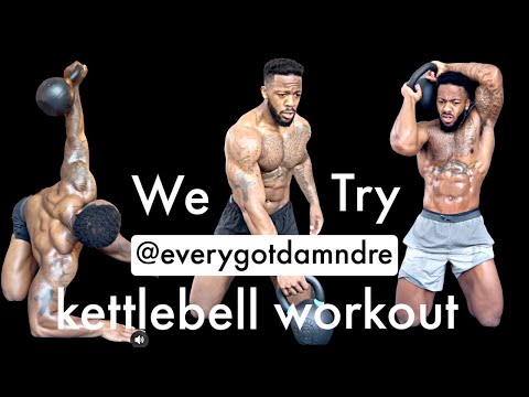 adriell mayes follow along kettlebell workout // i tried everygotdamndre workout // Joe Rogan reacts