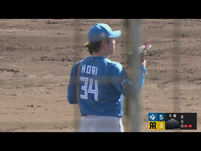 【みやざきPL】ファイターズ・堀瑞輝 2者連続三振を奪うなど1イニング無失点の好リリーフ!! 2024年10月23日 阪神タイガース 対 北海道日本ハムファイターズ