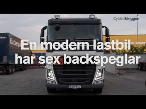 Döda-vinkelnspeglar på en lasbil