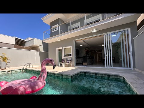 TOWNHOUSE WITH 3 SUITES, OFFICE, HOME TV, GOURMET AREA FOR SALE AT COND HOME RESORT IN PAULÍNIA-SP