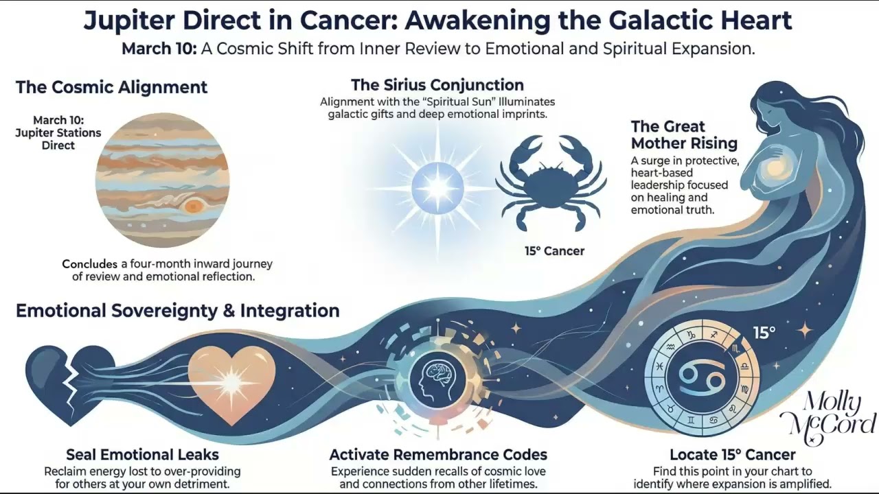 Jupiter Stations Direct in Cancer conj Sirius ~ Awakening The Galactic Heart and Turning A Page